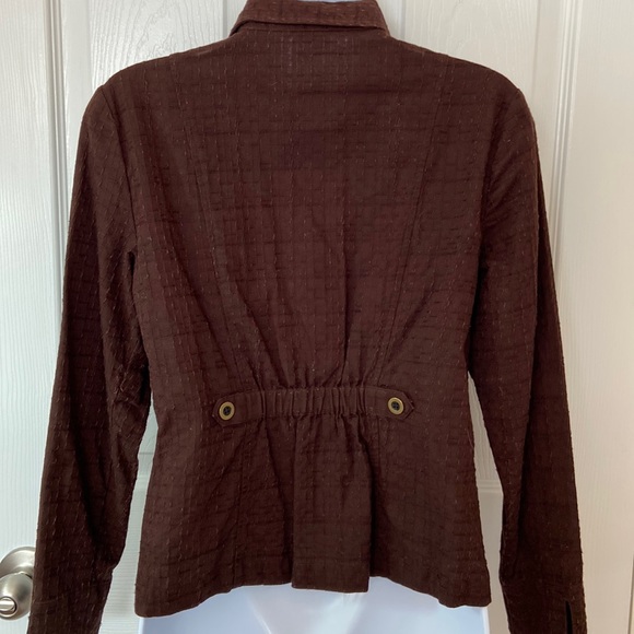 Brown Slubbed Weave, Lightweight Jacket, Size S - Picture 2 of 6